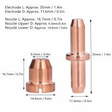 TC-80 PLASMA CUTTING NOZZLE AND ELECTROD
